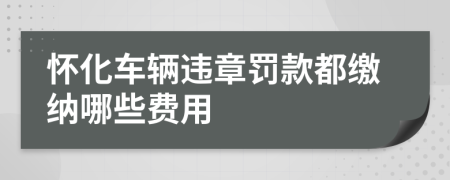 怀化车辆违章罚款都缴纳哪些费用