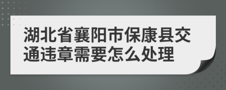 湖北省襄阳市保康县交通违章需要怎么处理