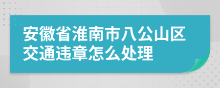 安徽省淮南市八公山区交通违章怎么处理