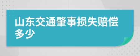 山东交通肇事损失赔偿多少