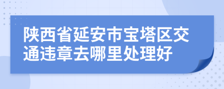 陕西省延安市宝塔区交通违章去哪里处理好