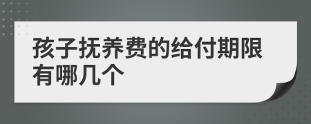 孩子抚养费的给付期限有哪几个