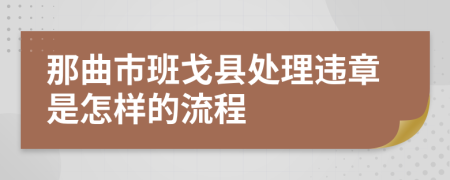 那曲市班戈县处理违章是怎样的流程