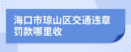 海口市琼山区交通违章罚款哪里收