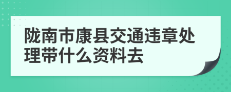 陇南市康县交通违章处理带什么资料去