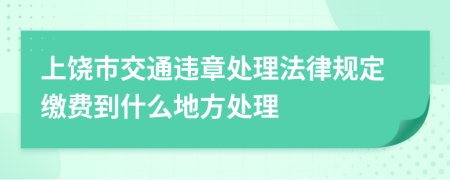 上饶市交通违章处理法律规定缴费到什么地方处理