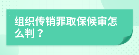 组织传销罪取保候审怎么判？