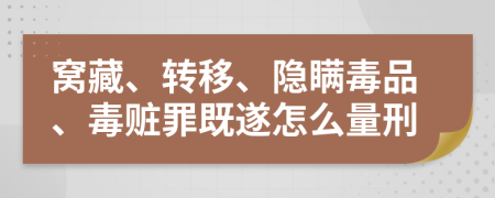 窝藏、转移、隐瞒毒品、毒赃罪既遂怎么量刑