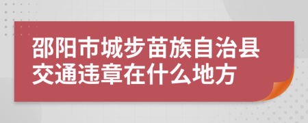 邵阳市城步苗族自治县交通违章在什么地方