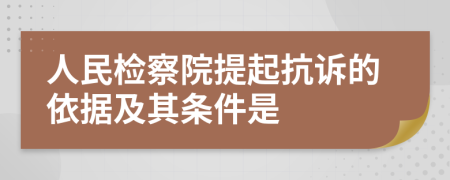 人民检察院提起抗诉的依据及其条件是