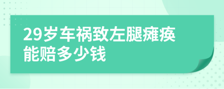 29岁车祸致左腿瘫痪能赔多少钱