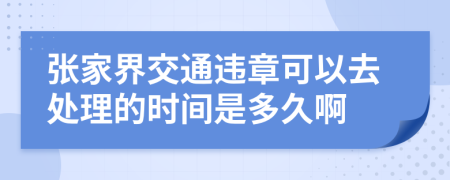 张家界交通违章可以去处理的时间是多久啊