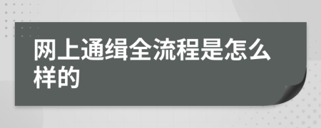 网上通缉全流程是怎么样的