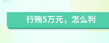 行贿5万元，怎么判