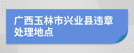 广西玉林市兴业县违章处理地点