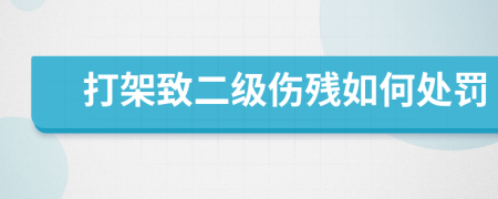 打架致二级伤残如何处罚