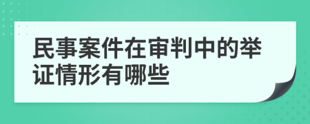 民事案件在审判中的举证情形有哪些