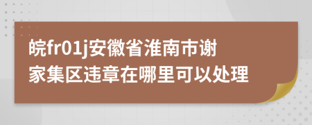 皖fr01j安徽省淮南市谢家集区违章在哪里可以处理