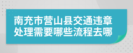 南充市营山县交通违章处理需要哪些流程去哪