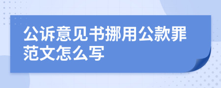 公诉意见书挪用公款罪范文怎么写