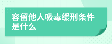容留他人吸毒缓刑条件是什么