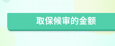 取保候审的金额