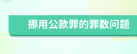 挪用公款罪的罪数问题