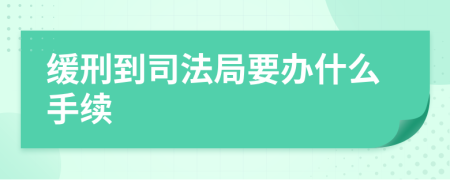 缓刑到司法局要办什么手续
