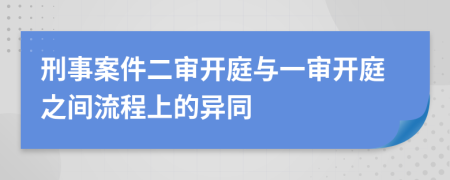 刑事案件二审开庭与一审开庭之间流程上的异同