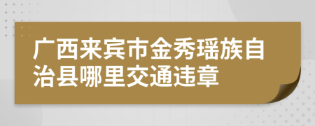 广西来宾市金秀瑶族自治县哪里交通违章