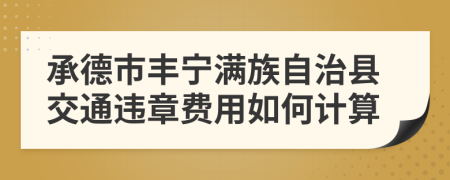 承德市丰宁满族自治县交通违章费用如何计算