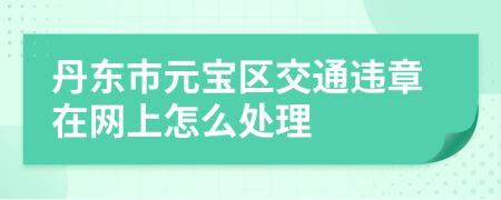 丹东市元宝区交通违章在网上怎么处理