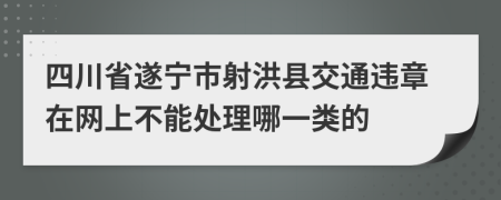 四川省遂宁市射洪县交通违章在网上不能处理哪一类的