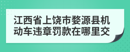 江西省上饶市婺源县机动车违章罚款在哪里交