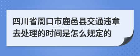 四川省周口市鹿邑县交通违章去处理的时间是怎么规定的