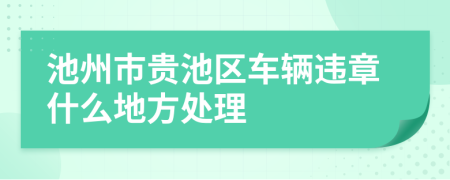 池州市贵池区车辆违章什么地方处理