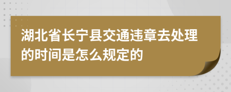 湖北省长宁县交通违章去处理的时间是怎么规定的