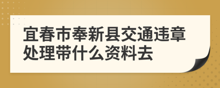 宜春市奉新县交通违章处理带什么资料去