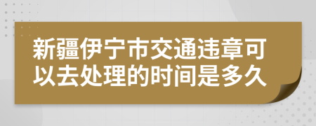 新疆伊宁市交通违章可以去处理的时间是多久