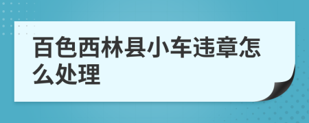 百色西林县小车违章怎么处理