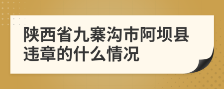 陕西省九寨沟市阿坝县违章的什么情况