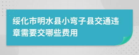 绥化市明水县小弯子县交通违章需要交哪些费用