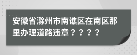 安徽省滁州市南谯区在南区那里办理道路违章？？？？