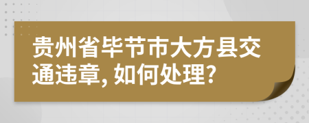 贵州省毕节市大方县交通违章, 如何处理?