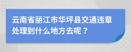 云南省丽江市华坪县交通违章处理到什么地方去呢？