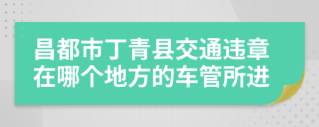 昌都市丁青县交通违章在哪个地方的车管所进