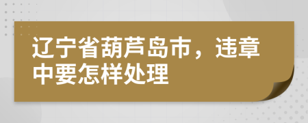 辽宁省葫芦岛市，违章中要怎样处理