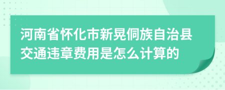 河南省怀化市新晃侗族自治县交通违章费用是怎么计算的