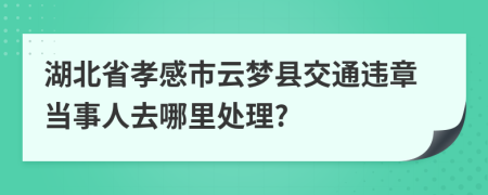 湖北省孝感市云梦县交通违章当事人去哪里处理?