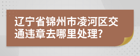 辽宁省锦州市凌河区交通违章去哪里处理?